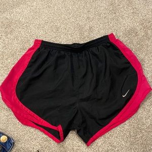 Nike running shorts hot pink and black
